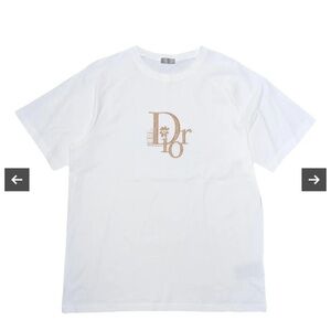 Dior White Tee with Gold Accents